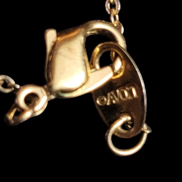💍Vintage Avon Monogram Initial L Pearl Pink Rose Gold Tone Pendant and Chain - Picture 5 of 7